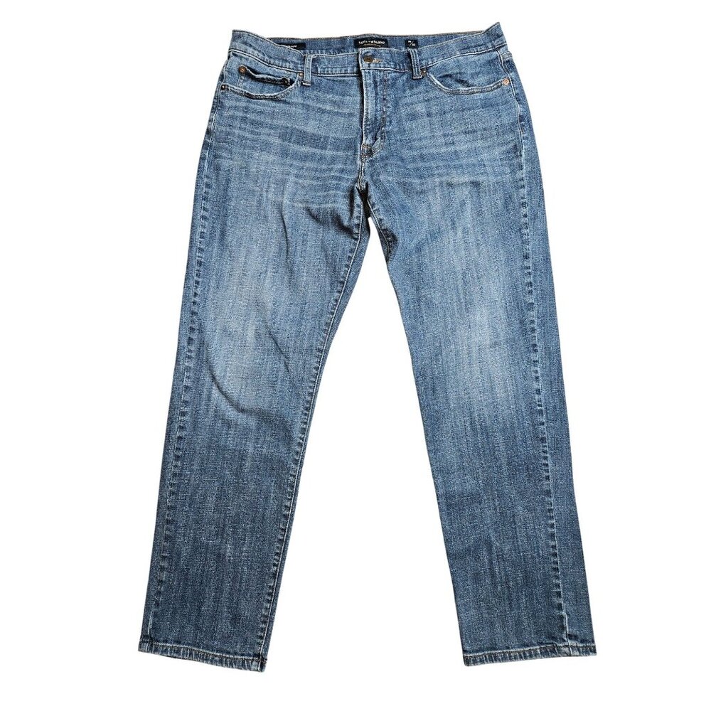 Lucky Brand 221 Straight Mens Blue Jeans Size 38x32 Cotton Stretch Durable Fit